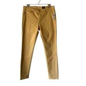 NWT Adriano Goldschmied AG Abbey Ankle Skinny Mid Rise Gold Jeans SZ 28